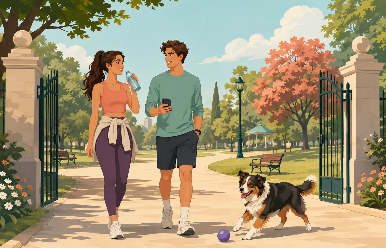 Olivia y Leo en un centro comunitario