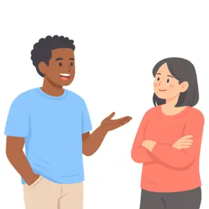 Personas practicando inglés