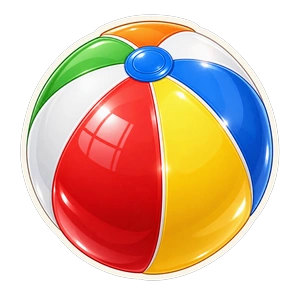 Multicolored round ball