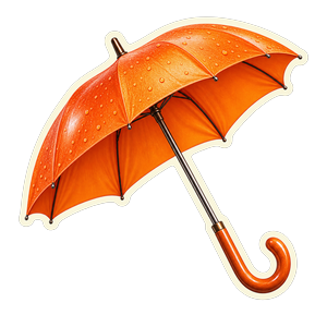 Orange umbrella