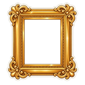 Gold rectangular picture frame