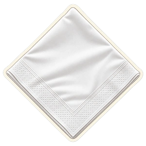 White square napkin