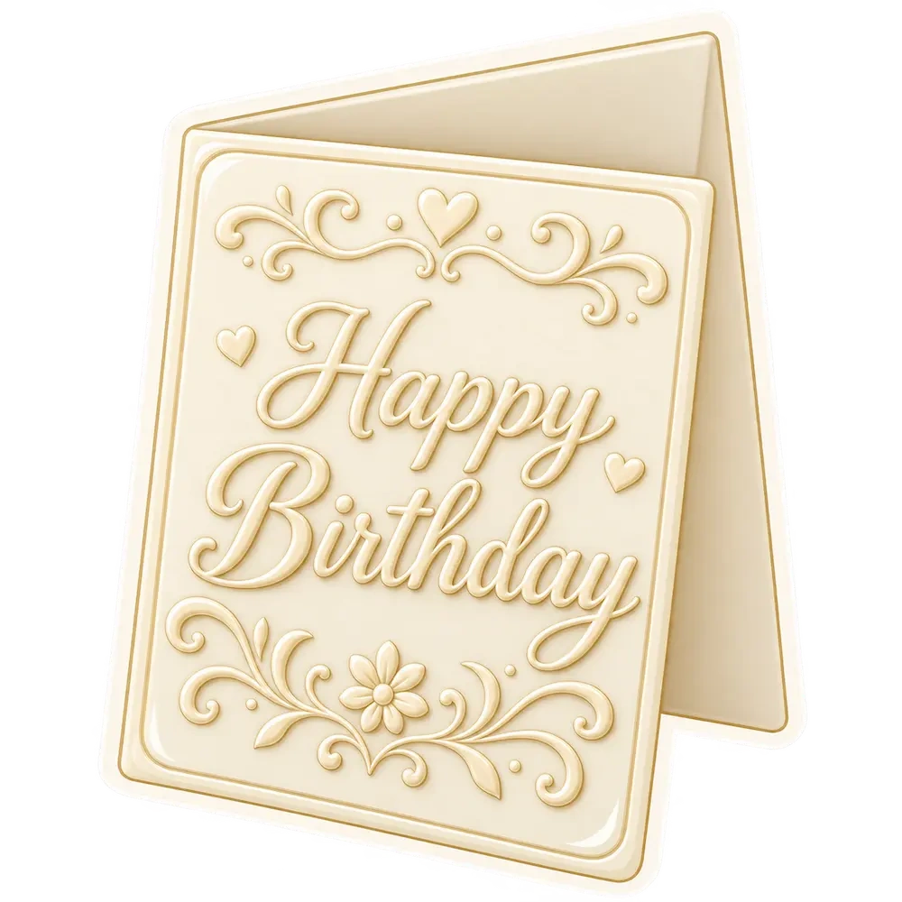 Cream rectangular card
