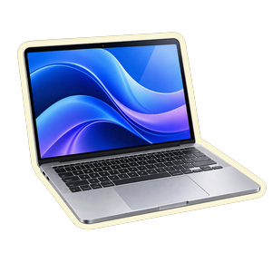 Silver laptop