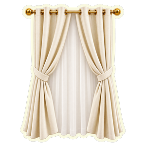 Cream curtain