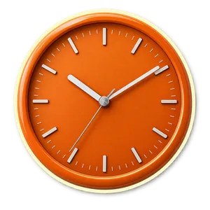 Round orange clock