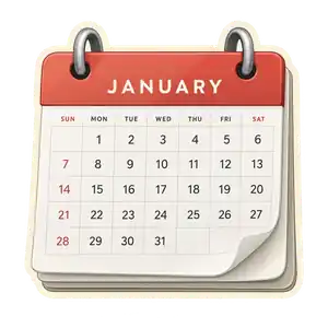 Calendario que representa Monday