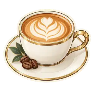 Café para representar una reunión con día, hora y parte del día
